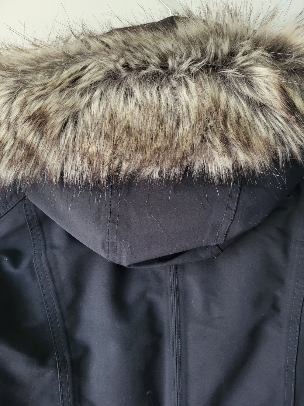 The North Face Tremaya Black Hooded Mid Length Goose Down Cluster Parka - Picture 8 of 12